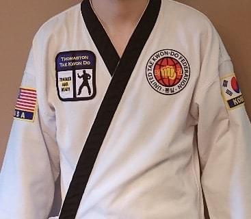 Photo of uniform with badges properly placed